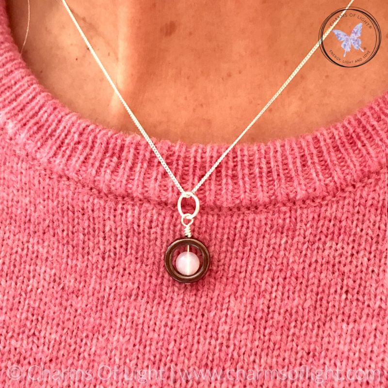 Hematite Gemstone Fidget Necklace (Opalite)